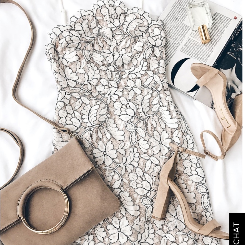 Lulus white lace dress